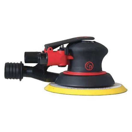 Chicago Pneumatic 6 Inch Air Random Orbital Sander, Central Vac, Hook & Loop, 6 Pad Holes, 0.28 HP / 210 W - 12000 RPM CP7255CVE