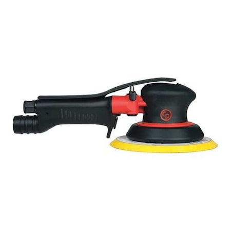 Chicago Pneumatic 6 Inch Air Random Orbital Sander, Central Vac, Hook & Loop, 6 Pad Holes, 0.28 HP / 210 W - 11000 RPM CP7255HCVE