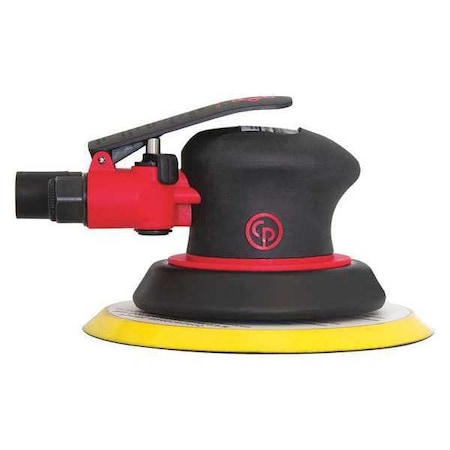 Chicago Pneumatic 6 Inch (150 mm) Air Random Orbital Sander, Non-Vacuum, PSA, 0.28 HP / 210 W - 12000 RPM CP7215