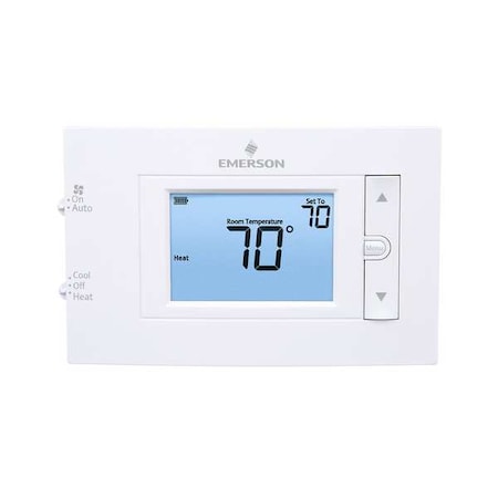 White-Rodgers 80 Series Thermostats, 1 H, 1 C, Wall Mount, Hardwired/Battery, 24VAC 1F83C-11NP