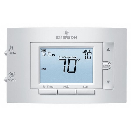 White-Rodgers 80 Series Thermostats, 7 Programs, 1 H, 1 C, Wall Mount, Hardwired/Battery, 24VAC 1F83C-11PR