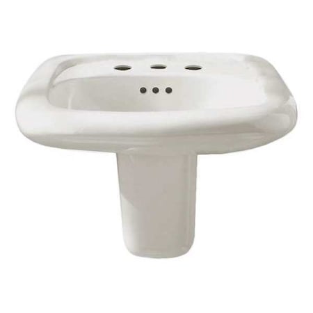 American Standard White Bathroom Sink, Vitreous China with EverClean Wall Mount, Overall Length: 21-1/4" 0958908EC.020