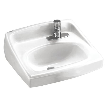 American Standard White Bathroom Sink, Vitreous China, Wall Mount 0356439.020