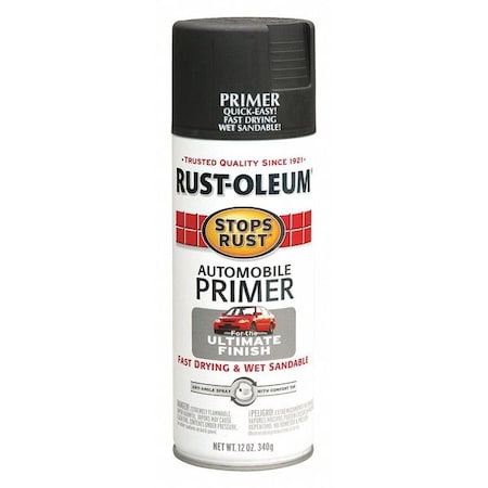 Rust-Oleum Spray Paint, Dark Gray, Primer, Solvent, 12 oz. 2089830