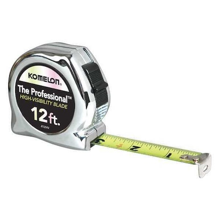 Komelon 12 ft Tape Measure, 5/8 in Blade 412HV