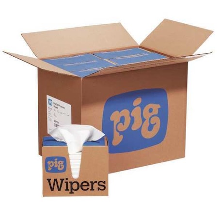 Pig All Purpose Wipes 9-1/2" x 16", White, 900/Box, 12PK WIP311
