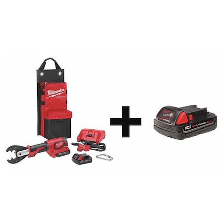 Milwaukee Tool Crimping Tool, 18.0V, with Battery 2678-22O, 48-11-1820