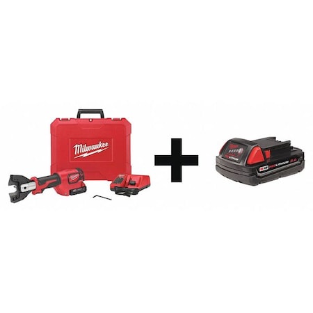 Milwaukee Tool M18 FORCE LOGIC CABLE CUTTER KIT + M18 CP2.0 Battery 2672-21, 48-11-1820