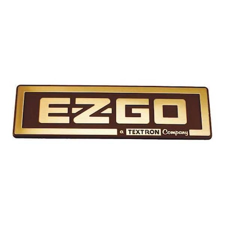 E-Z-Go Gold Nameplate 71037G02