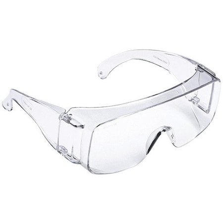 3M Tour-Guard, Safety Glasses, Uncoated, Gray Lens, Clear Frame, Frameless 56390