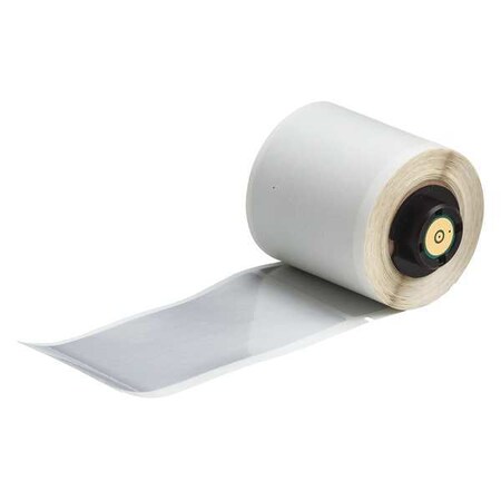 Brady Thermal Transfer Label, Silver, Labels/Roll: 100 PTL-38-435