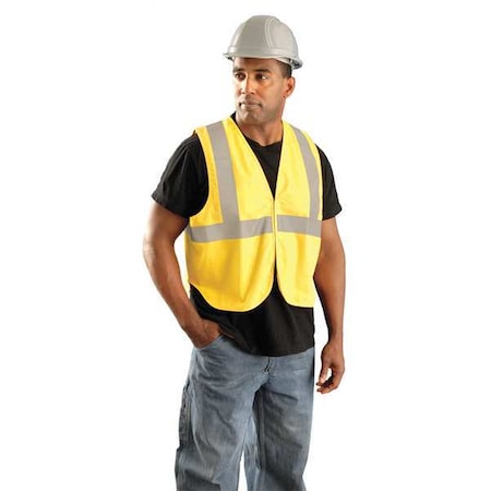 Occunomix L/XL Flame Resistant Safety Vest, Yellow LUX-XSGFR-YL/XL