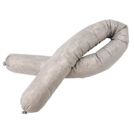 Brady Sorbent Sock, 81 gal, 3 in x 42 in, Universal, White, 40 PK BSC40