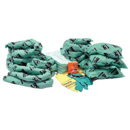 Brady Spill Kit Refill, 36 gal Volume Absorbed per Kit, 30 gal Capacity, Refill, Green SKH30-R