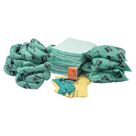 Brady Spill Kit Refill, 26 gal Volume Absorbed per Kit, Bag, Green SC-CABINET-HF