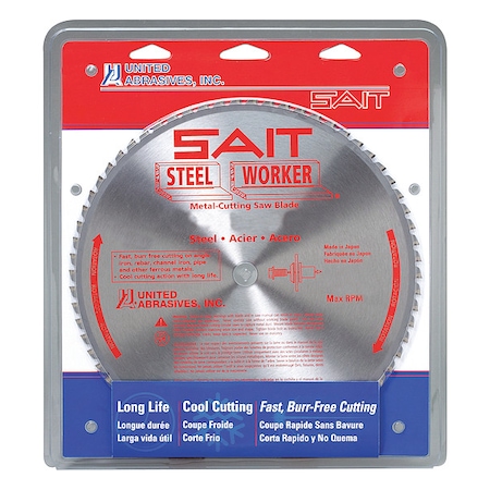 United Abrasives/Sait SAIT 77972 Steel Worker Metal-Cutting Carbide Blades 14" (356mm) x 1" (26mm), 1-Pack 77972