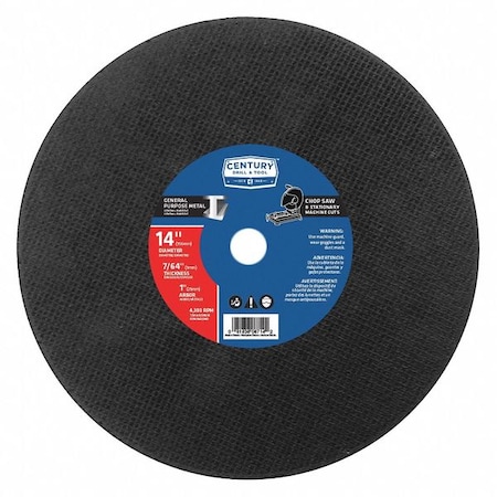 Century Drill & Tool Type 1A Metal For Chop Saws and Stationary Machine Cut-Off Wheels 08714