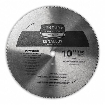 Century Drill & Tool Cenalloy Plywood Saw Blade 08216
