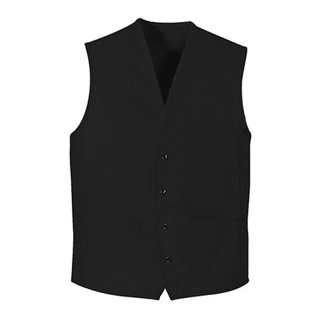 Chef Designs Vp20Bk Unisex Black Vest W/3 Pkts 1360BK RG L