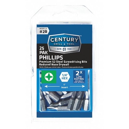 Century Drill & Tool S2 Screwdriving Bit - Drywall Bit 68525
