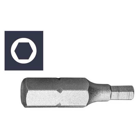 Century Drill & Tool Hex Key Insert Screwdriving Bit, 7/64x1in 68457