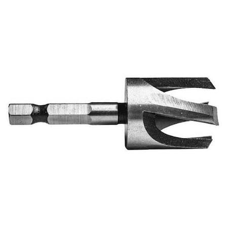 Century Drill & Tool Plug Cutter, 5/8 in., 1/4 in. Hex 37440