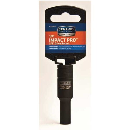 Century Drill & Tool Drive Socket, 3/8 in., Impact, 1/4 in. 66616