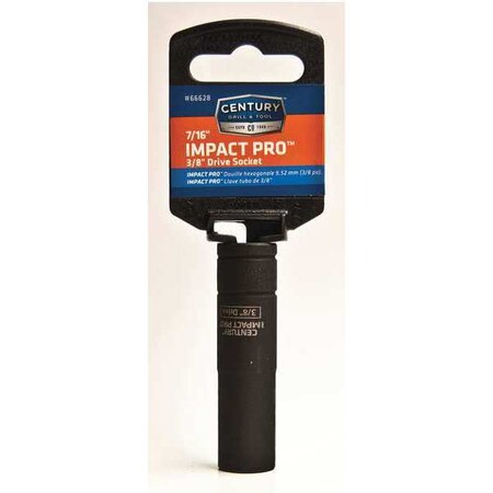 Century Drill & Tool Drive Socket, 3/8 in., Impact, 7/16 in. 66628