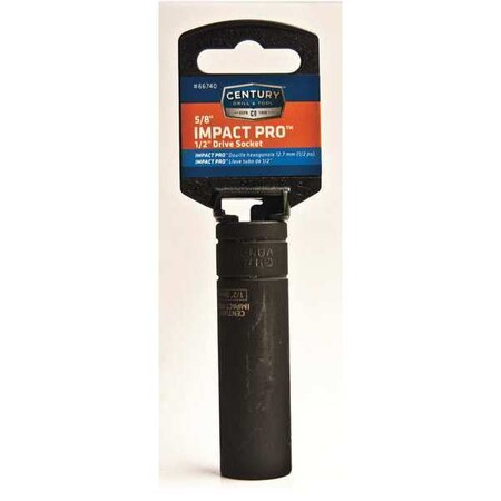 Century Drill & Tool High Impact Socket, 1/2 Drive, 5/8 in. 66740
