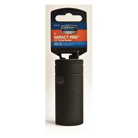 Century Drill & Tool High Impact Socket, 1/2 Drive, 1 in. 66764