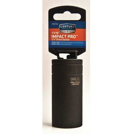 Century Drill & Tool High Impact Socket, 1/2 Drive, 1-1/16 in. 66768