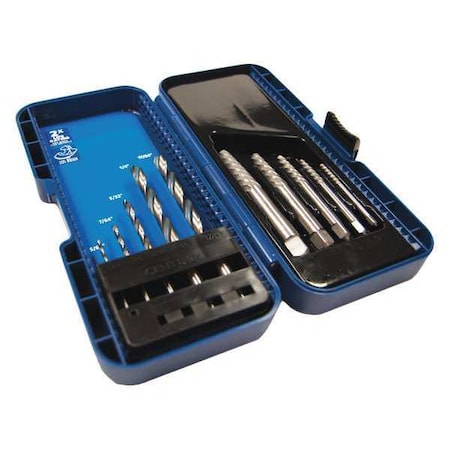 Century Drill & Tool 10 Piece Screw Extractor and Left Hand Drill Bit Set 88710