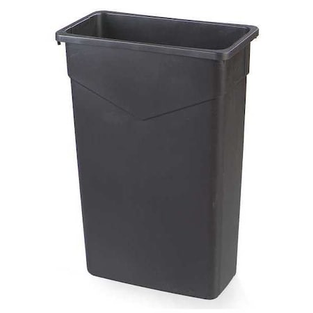 Carlisle Foodservice 23 gal. LLDPE Rectangular Trash Can, Black 34202303