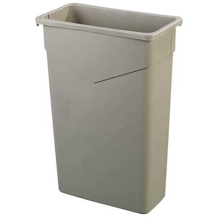 Carlisle Foodservice 23 gal. LLDPE Rectangular Trash Can, Beige 34202306