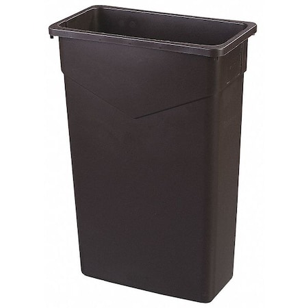 Carlisle Foodservice 23 gal. LLDPE Rectangular Trash Can, Dark Brown 34202369
