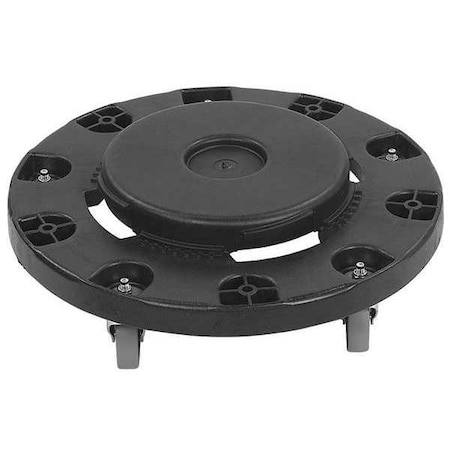 Carlisle Foodservice Round Container Dolly, Repl Cstr, Blck, PK2 3691003