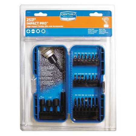 Century Drill & Tool Impact Pro Screwdriving, 25 Pc Set 66921