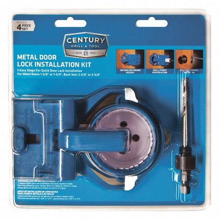 Century Drill & Tool 4 Piece Metal Door Lock Set 05910