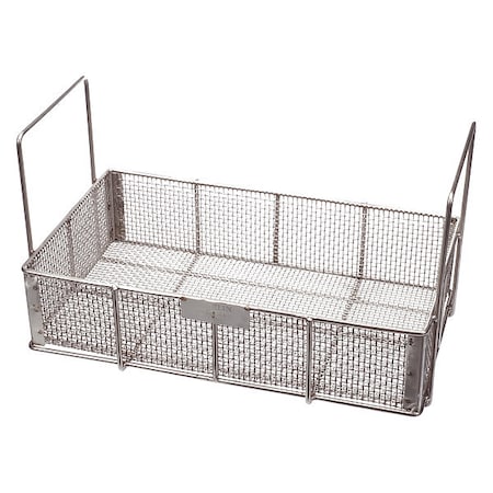 Marlin Steel Wire Products Rectangular Parts Washing Basket, #4 Mesh Size, Stainless Steel, Silver 00-00368187-38
