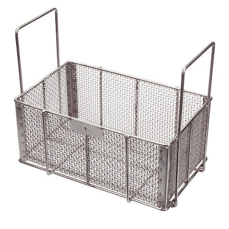 Marlin Steel Wire Products Rectangular Parts Washing Basket, #4 Mesh Size, Stainless Steel, Silver 00-00368188-38