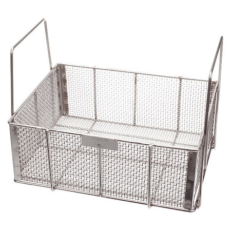 Marlin Steel Wire Products Rectangular Parts Washing Basket, #4 Mesh Size, Stainless Steel, Silver 00-00368189-38