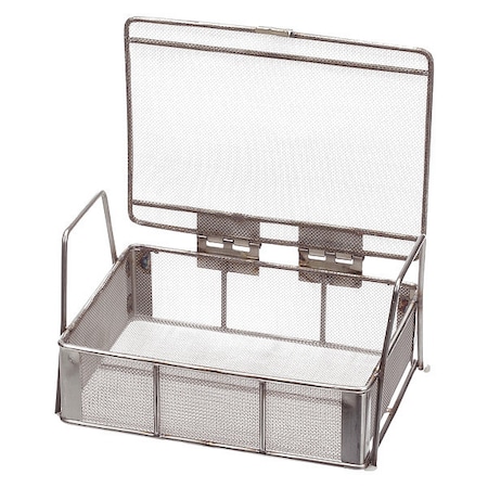 Marlin Steel Wire Products Rectangular Parts Washing Basket, #24 Mesh Size, Stainless Steel, Silver 00-00368214-38