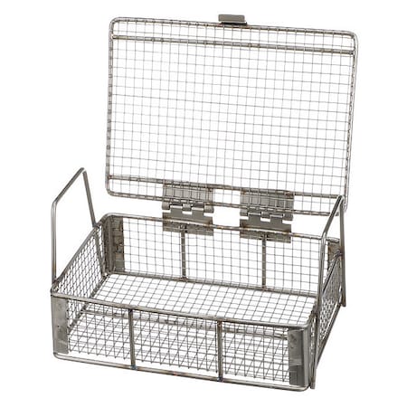 Marlin Steel Wire Products Rectangular Parts Washing Basket, #4 Mesh Size, Stainless Steel, Silver 00-00368222-38