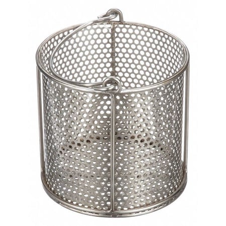 Marlin Steel Wire Products Round Parts Washing Basket, #4 Mesh Size, Stainless Steel, Silver 00-00368226-38
