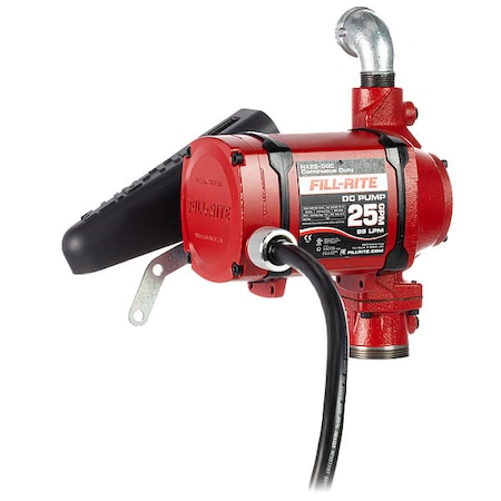 Fill-Rite Fuel Transfer Pump, 12 to 24V DC, 25 gpm Max. Flow Rate , 1/3 HP, Cast Iron, 1-1/4 in FNPT Inlet NX25-DDCNB-PX