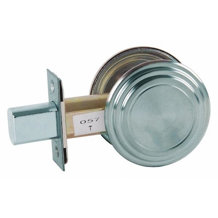 Arrow Lock Deadbolt Less Cylinder, Satin Nickel E60 15
