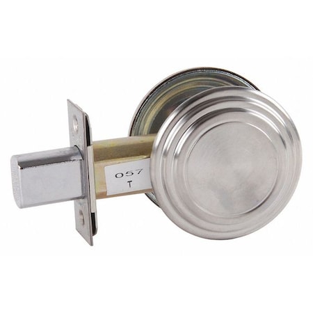 Arrow Lock Deadbolt Less Cylinder, Satin Chrome E60 26D