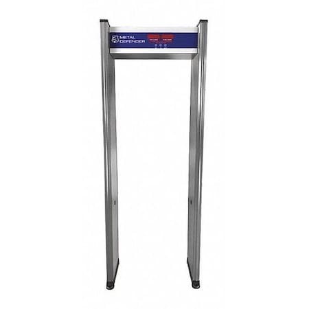 Metal Defender Metal Detector, Walk-Through, Gray, 10 Hz MD-1