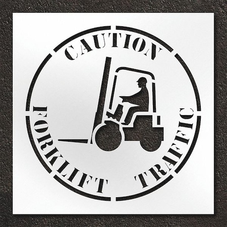 Rae Stencil, Caution Forklift Traffic, STL-108-14815 STL-108-14815