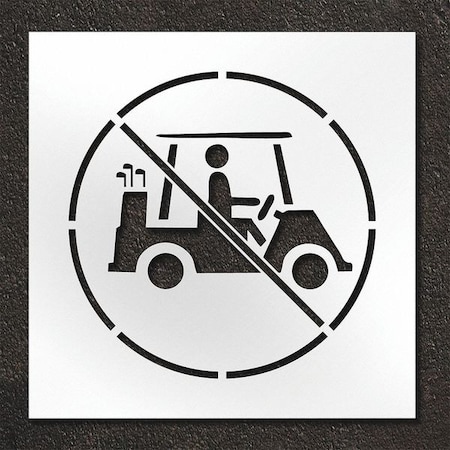 Rae Pavement Stencil, No Carts, STL-108-75602 STL-108-75602